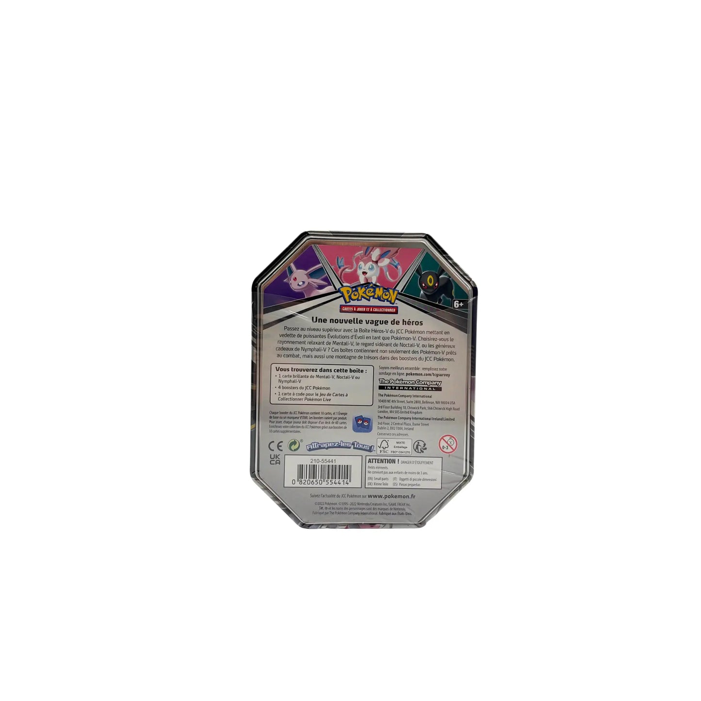 Pokémon – Boîte Métal Nymphali-V (Sylveon) + 4 Boosters (FR) Pokémon