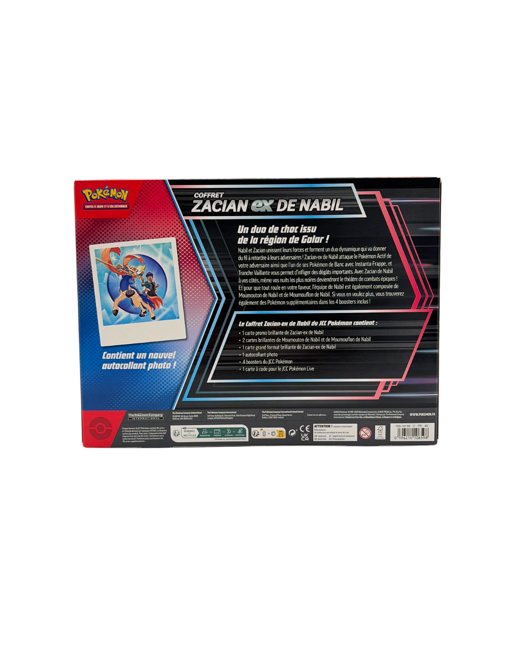 Pokémon Zacian ex de Nabil – Coffret Collection Premium Pokémon