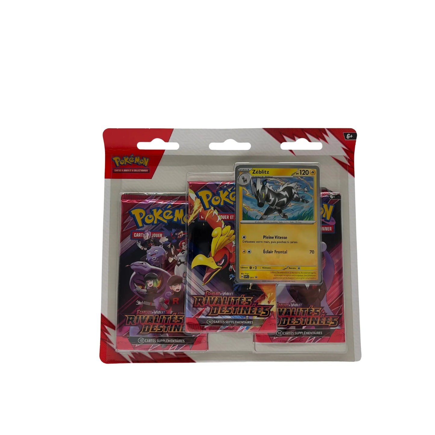 Pokémon EV – Rivalités Destinées – Blister 3 Boosters + Carte Promo Zéblitz (FR) Pokémon