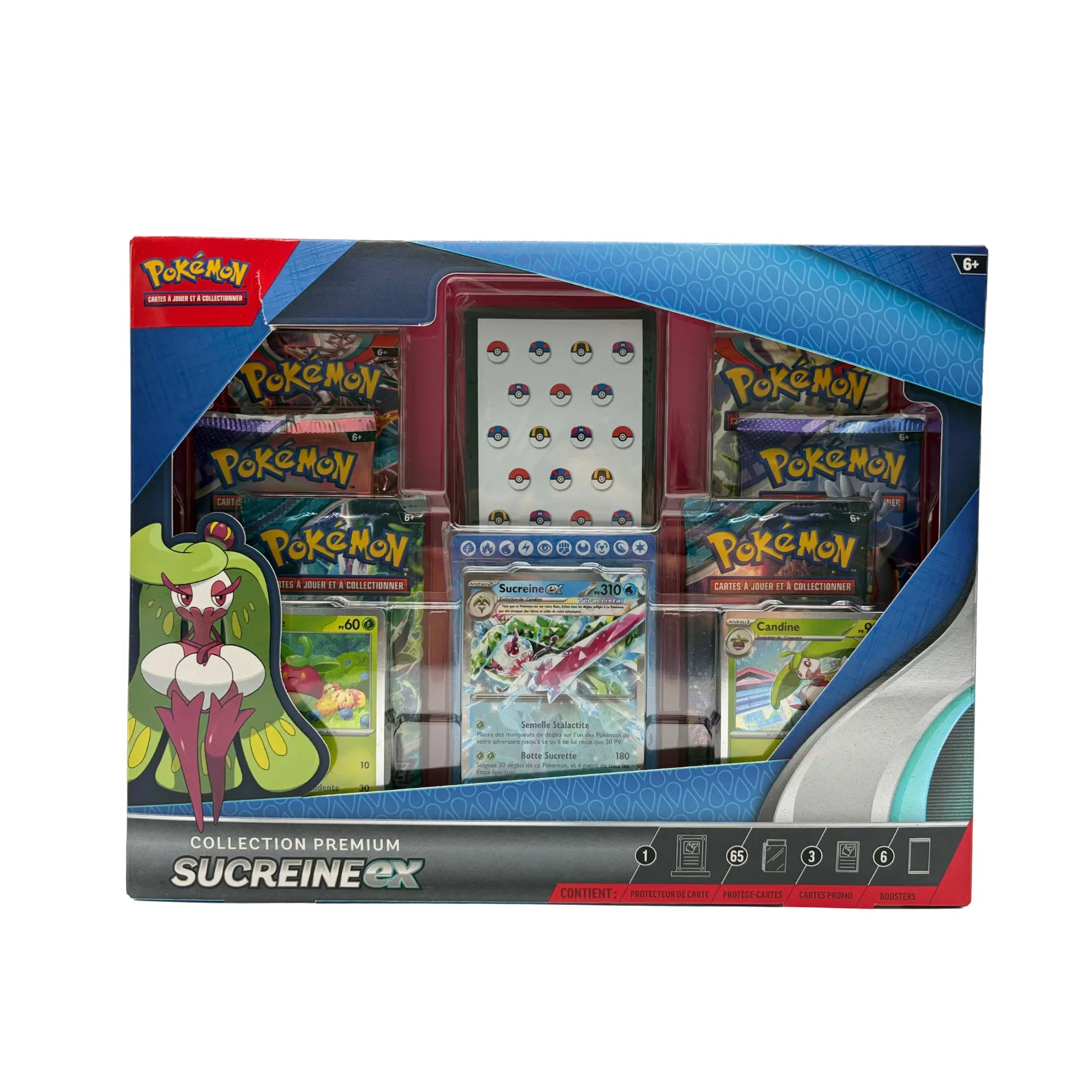 Pokémon – Collection Premium Sucreine-ex (Cartes + 6 Boosters + Accessoires) Pokémon