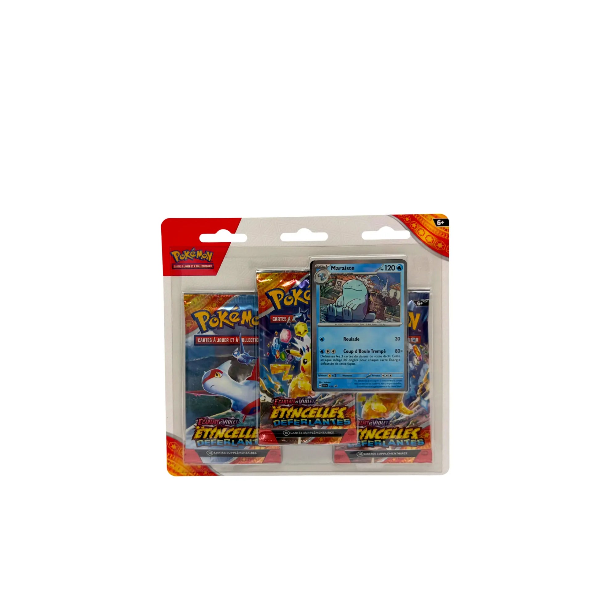 Pokémon EV – Blister 3 Boosters Étincelles Déferlantes + Carte Promo Maraiste (FR) Pokémon